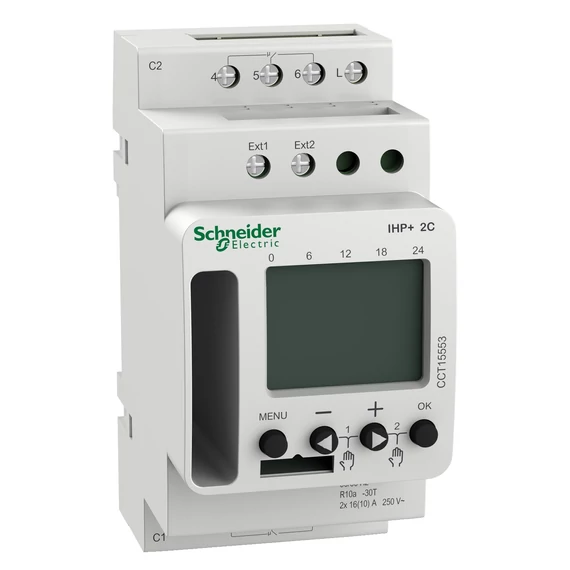 SCHNEIDER ELECTRIC ACTI9 IHP+ 2C SMARTw (24/7) programozható időkapcsoló (CCT15553)