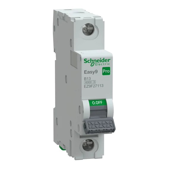 SCHNEIDER ELECTRIC EASY9 PRO Kismegszakító, 1P, B, 13A, 6kA (EZ9F27113)