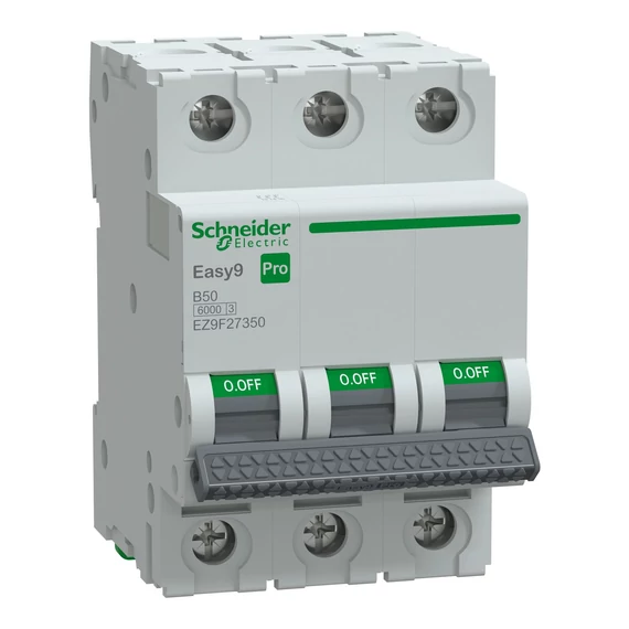 SCHNEIDER ELECTRIC EASY9 PRO Kismegszakító, 3P, B, 50A, 6kA (EZ9F27350)
