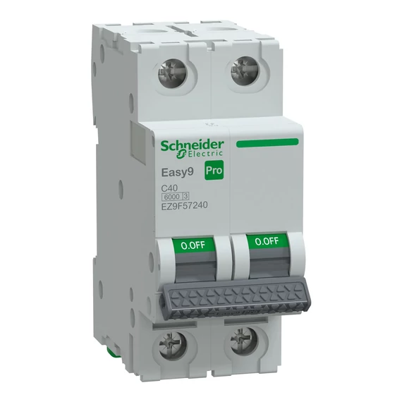 SCHNEIDER ELECTRIC EASY9 PRO Kismegszakító, 2P, C, 40A, 6kA (EZ9F57240)