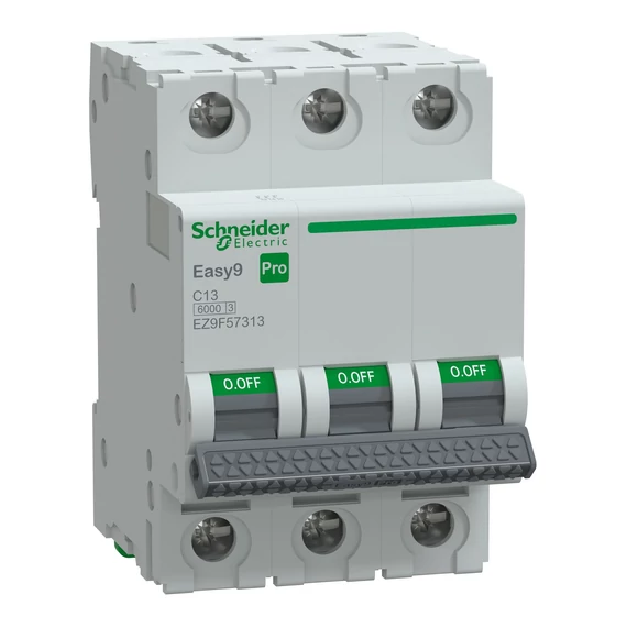 SCHNEIDER ELECTRIC EASY9 PRO Kismegszakító, 3P, C, 13A, 6kA (EZ9F57313)