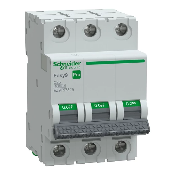 SCHNEIDER ELECTRIC EASY9 PRO Kismegszakító, 3P, C, 25A, 6kA (EZ9F57325)