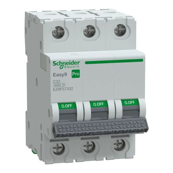 SCHNEIDER ELECTRIC EASY9 PRO Kismegszakító, 3P, C, 32A, 6kA (EZ9F57332)