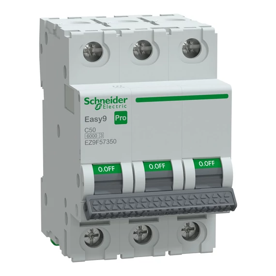 SCHNEIDER ELECTRIC EASY9 PRO Kismegszakító, 3P, C, 50A, 6kA (EZ9F57350)