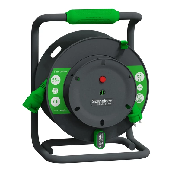 SCHNEIDER ELECTRIC THORSMAN Kábeldobos hosszabbító, 1.5x25m, 1x2P+F aljzattal, IP44 (IMT33151)