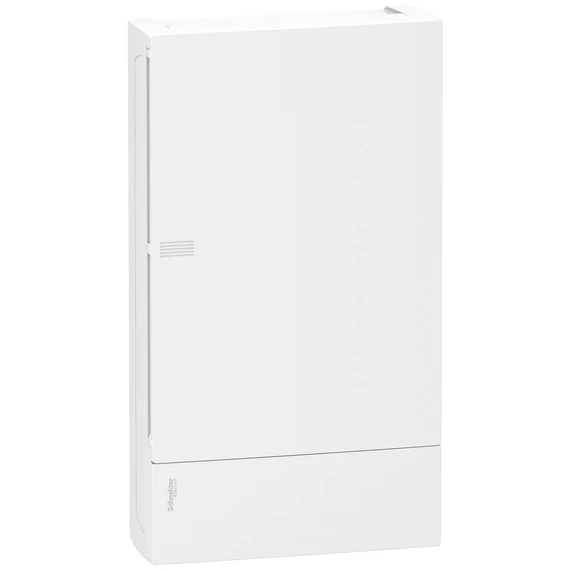 SCHNEIDER ELECTRIC RESI9 MP Kiselosztó, teli ajtó, falon kívüli, 3x12 modul, PEN sín, fehér (MIP12312)