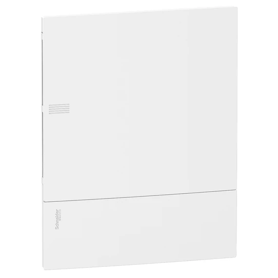SCHNEIDER ELECTRIC RESI9 MP Kiselosztó, teli ajtó, süllyesztett, 2x12 modul, PEN sín, komplett, fehér (MIP22212)