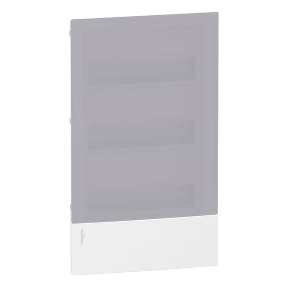SCHNEIDER ELECTRIC RESI9 MP Kiselosztó, füstszínű átlátszó ajtó, süllyesztett, 3x12 modul, PEN sín, komplett, fehér (MIP22312S)