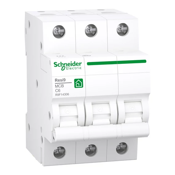 SCHNEIDER ELECTRIC RESI9 kismegszakító, 3P, C, 6A (R9F14306)