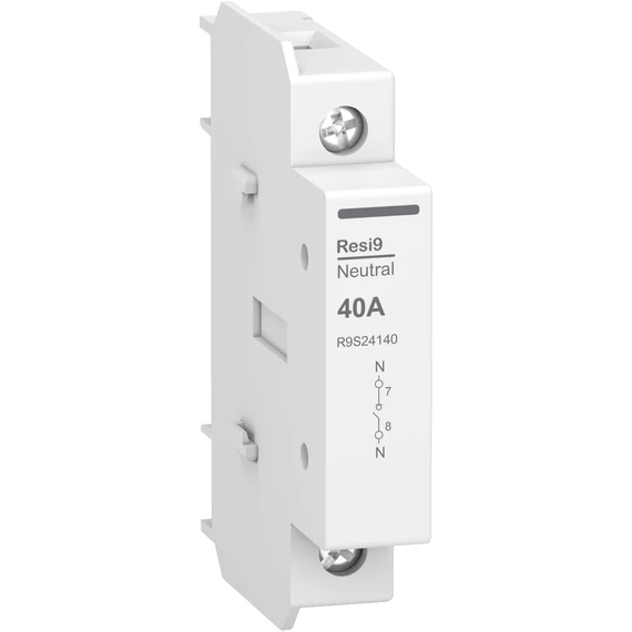 SCHNEIDER ELECTRIC RESI9 moduláris forgócsapos kapcsolóhoz nulla megszakító, 40A (R9S24140)
