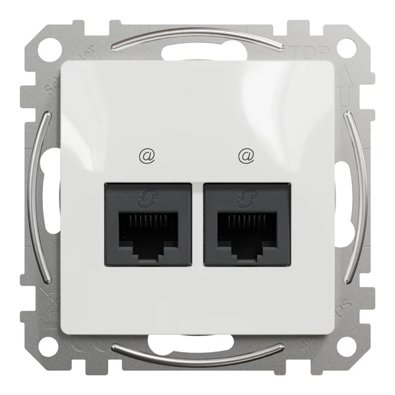 SCHNEIDER ELECTRIC ÚJ SEDNA 2xRJ45 Cat6A UTP aljzat, fehér (SDD111467)