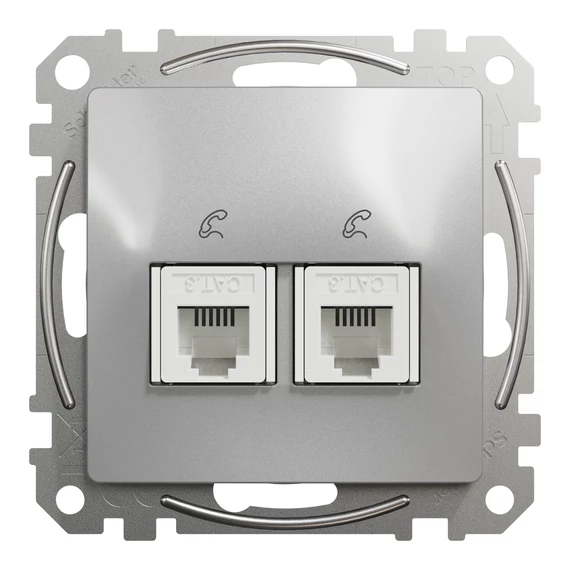 SCHNEIDER ELECTRIC ÚJ SEDNA 2xRJ11 aljzat, alumínium (SDD113492)