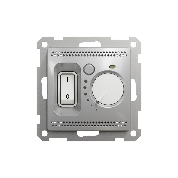 SCHNEIDER ELECTRIC ÚJ SEDNA Szobatermosztát padlófűtéshez, 10A, alumínium (SDD113507)