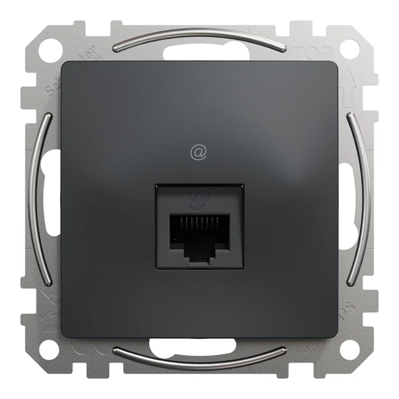 SCHNEIDER ELECTRIC ÚJ SEDNA 1xRJ45 Cat6 UTP aljzat, antracit (SDD114461)