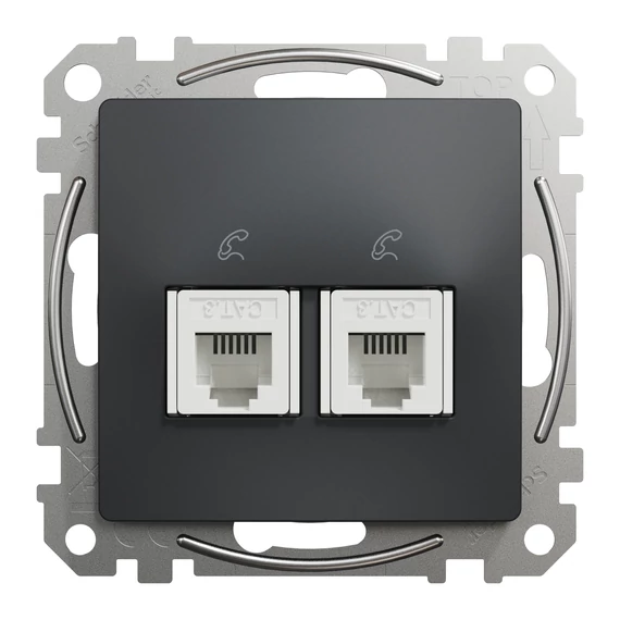 SCHNEIDER ELECTRIC ÚJ SEDNA 2xRJ11 aljzat, antracit (SDD114492)