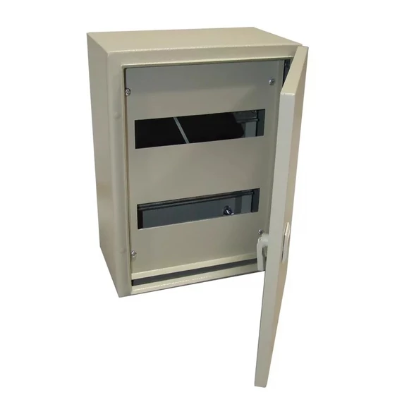 TRACON Fém elosztószekrény, maszkos, acél, szürke, 4x22 mod, HxWxD=600x500x200mm, IP55 (TFE605020M)