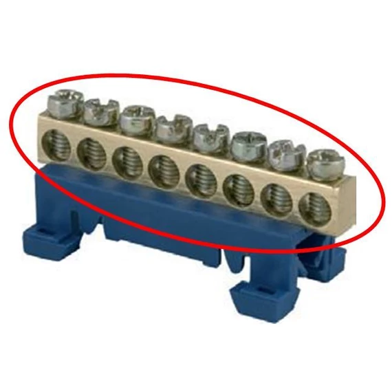 TEHNOPLAST Földelő és nullvezető bekötőkapocs 5 furattal (THP-K5)