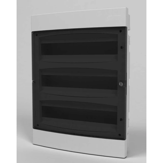 TEHNOPLAST Süllyesztett kiselosztó doboz, C sorozat, 54 modulos, átlátszó ajtó - 3soros, 392x522x106 mm, IP40 (THP-U3x18C)
