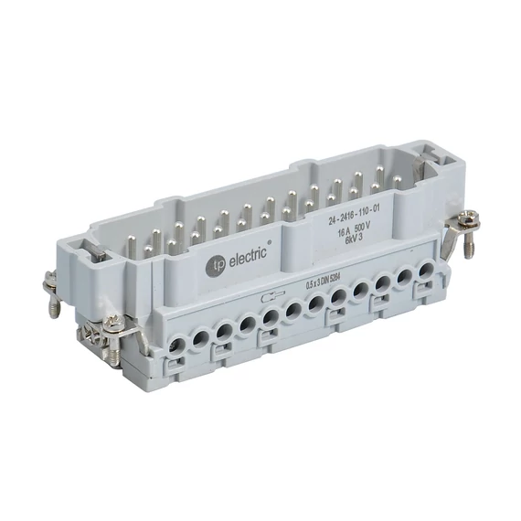 TP ELECTRIC ipari nehézcsatlakozó, dugó betét, 48x16A/500V/48P+F (TP-24-2416-110-01)