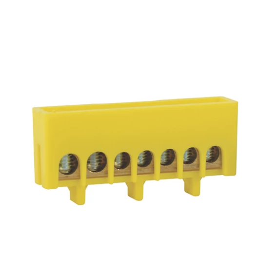 TP ELECTRIC Szigetelt bekötőkapocs, (Sárga), föld, 5 furatos (TP-27315-4000-07)