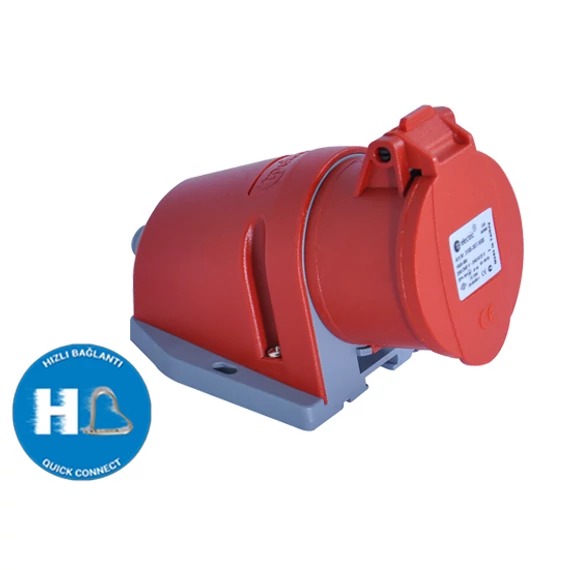TP ELECTRIC 4x16A - Felületre rögzíthető dugalj (rugós - gyors bekötésű) (IP44) (TP-3022-307-1600)