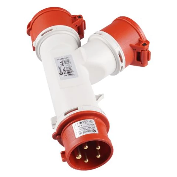 TP ELECTRIC (5X16A)-os 2 ágú dugalj, IP44, 5x16-os dugvillás csatlakozás (TP-3105-512-1600)