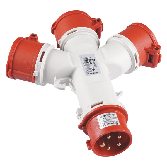 TP ELECTRIC (5X16A)-os 3 ágú dugalj, IP44, 5x16-os dugvillás csatlakozás (TP-3105-513-1600)