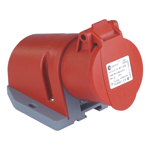 TP ELECTRIC 4x16A - Felületre rögzíthető dugalj- 83x90 alap (IP44) (TP-3122-307-1600)