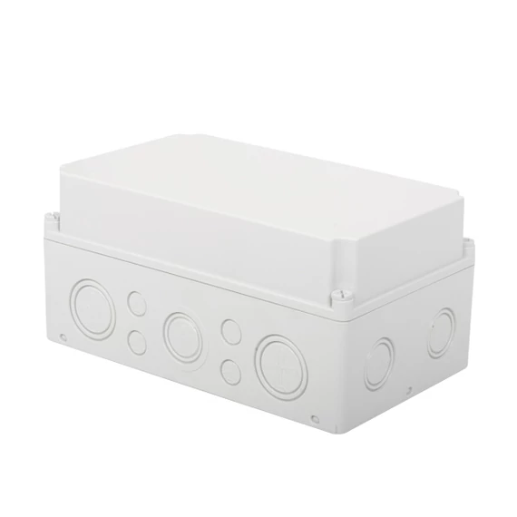 TP ELECTRIC Kötődoboz 180x300x150 IP67 perforált oldalfal, teli tető, 10db kikönnyítés (TP-3310-272-0600)