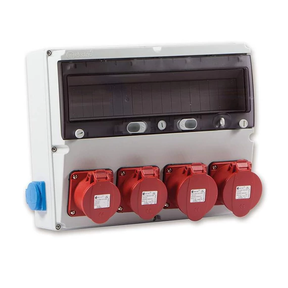 TP ELECTRIC Szerelt ipari doboz 360×300mm 18modul2x(5×16A)+2x(5×32A)+2x(2P+F) (TP-3323-002-5272)