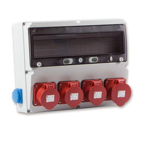 TP ELECTRIC Szerelt ipari doboz 360×300mm 18modul(5×16A-IP44)×3+(5×32A-IP44)×1+(1×16A)×2 (TP-3323-002-5371)