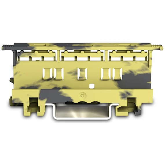 WAGO Rögzítő adapter a Wago 221-eshez 4 mm², kalapsínre/csavaros szereléshez, sötét szürke-sárga (221-500/000-053)