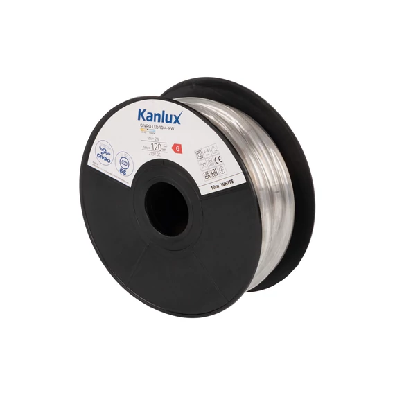 KANLUX GIVRO LED 10M-NW Fényszalag, 210V DC, 1m = 2W, 4000K, 1m = 120lm, IP65, UV álló, Ø13mm, 10m (világító cső) (39196)