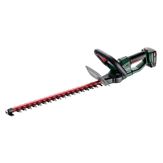 METABO HS 18 LTX 55 Akkus sövényvágó, 53 cm, 2600 /min, 18V 2x2Ah LiPOWER, Akkutöltő SC 36, kartonpapír (601718500)