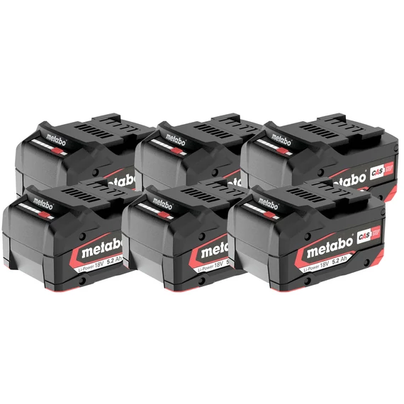 METABO Akkumulátor szett 6 x Li-Power Akkupack 18 V/5.2 Ah (625152000)