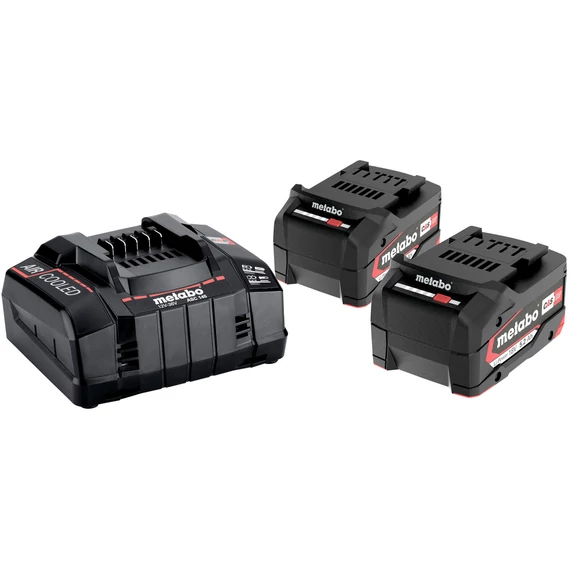 METABO Akkumulátor és töltő szett 18V, Basic-Set 2x 5.2 Ah + ASC 145 (685051000)