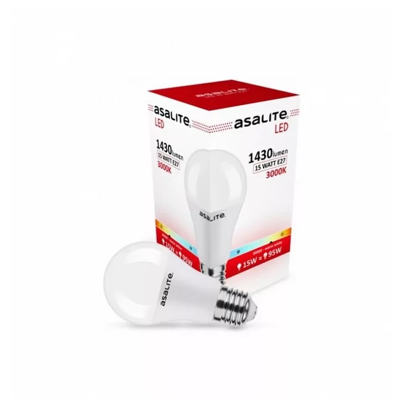 Asalite LED Izzó A65 gömb E27 15W 3000K (1430 lumen) (ASAL0052)
