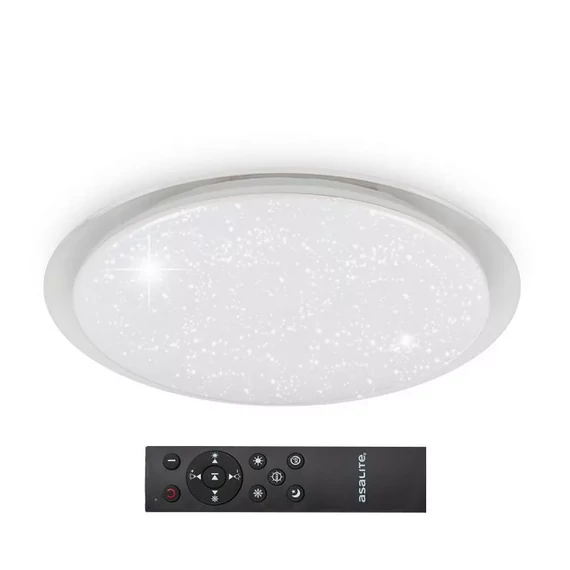 Asalite LED Mennyezeti Lámpa LIZA 48W 3000K/4000K/6500K (4080 lumen) Kerek/Csillagos + Távirányító CCT (ASAL0194)