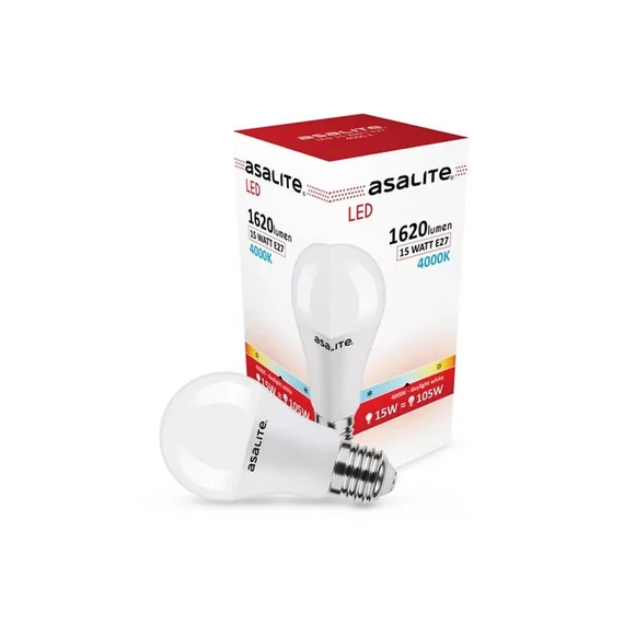 Asalite LED Izzó A65 gömb E27 15W 4000K (1620 lumen) (ASAL0267)
