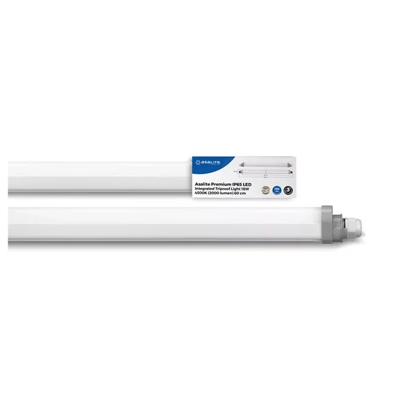 Asalite Prémium IP65 Por-és Páramentes Integrált LED Armatúra 60cm 18W 4500K (2000 lumen) (ASAL0268)