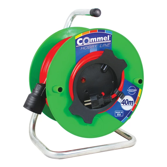 COMMEL Kábeldob HL H05VV-F 3G1,5/40m - PVC (lengődugaljas kiv.), 1f, IP44 (0993)