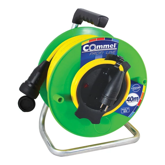 COMMEL Kábeldob PL AT N07V3V3-F 3G1,5/40m -PVC (lengődugaljas kiv.), 1f, IP44 (200-352)