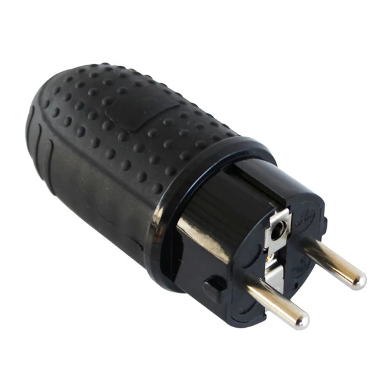 COMMEL Csatlakozó földelt dugvilla 16A 250V, gumi ergonómikus felülettel (290-302)