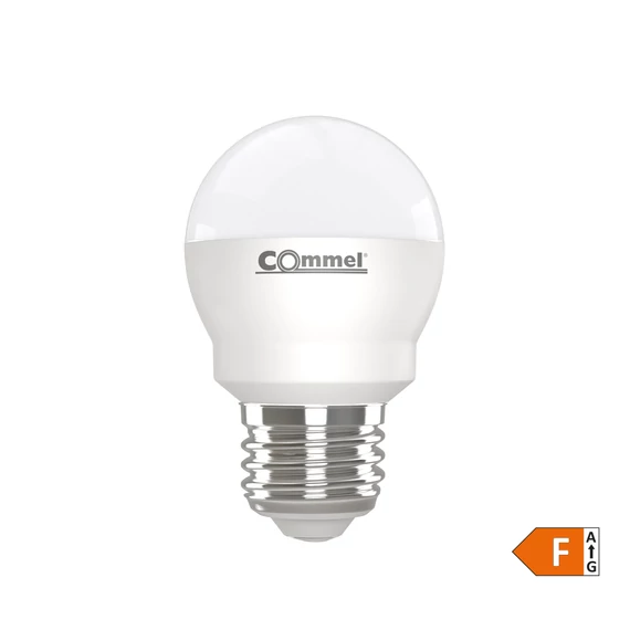 COMMEL LED izzó E27, 8W, 806lm, G45 kisgömb, 3000K (305-727)