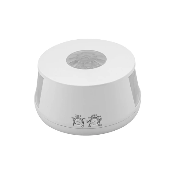 COMMEL Infravörös mozgásérzékelő, folyosóra, 360°, fehér, max 400W - 30m, IP20 (311-161)