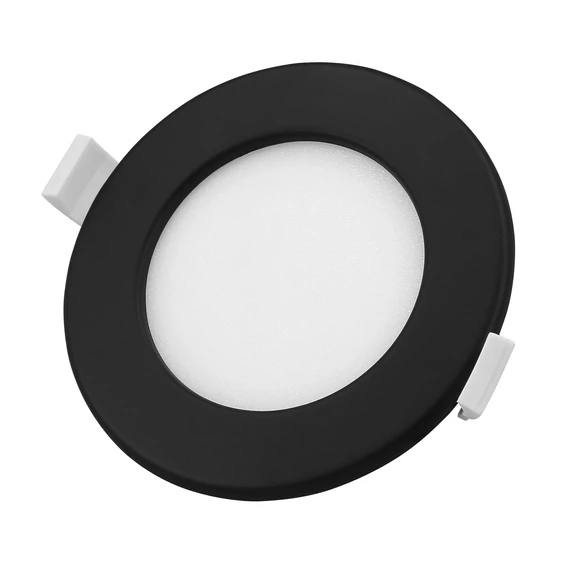 COMMEL LED panel 6W, kerek, sülly., állítható színhőm., 525lm, fekete (337-704)