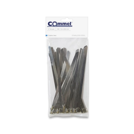 COMMEL Kábelkötegelő, acél 7,9 x 200 mm, 25 db/cs (365-183)