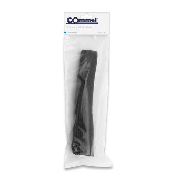 COMMEL Kábelkötegelő, tépőzáras 16 x 210 mm, 10 db/cs (365-192)