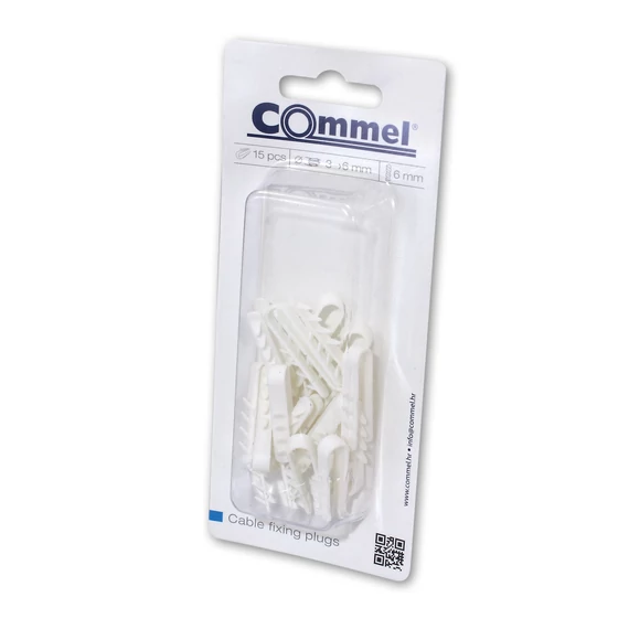 COMMEL Kábelrögzítő tipli, 3-6mm - 15db/csomag (365-311)