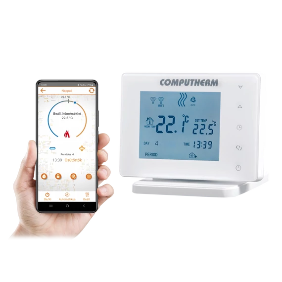 COMPUTHERM E800RF (TX) vezeték nélküli Wi-Fi termosztát (vevőegység nélkül) (E800RF (TX))